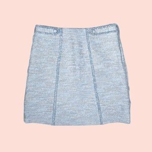 Vintage Y2K Brooks Brothers baby blue tweed skirt